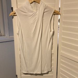 Elie Tahari white high neck sleeveless top